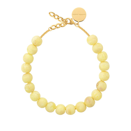 Vanessa Baroni Small Beads Necklace in Lemon Marble