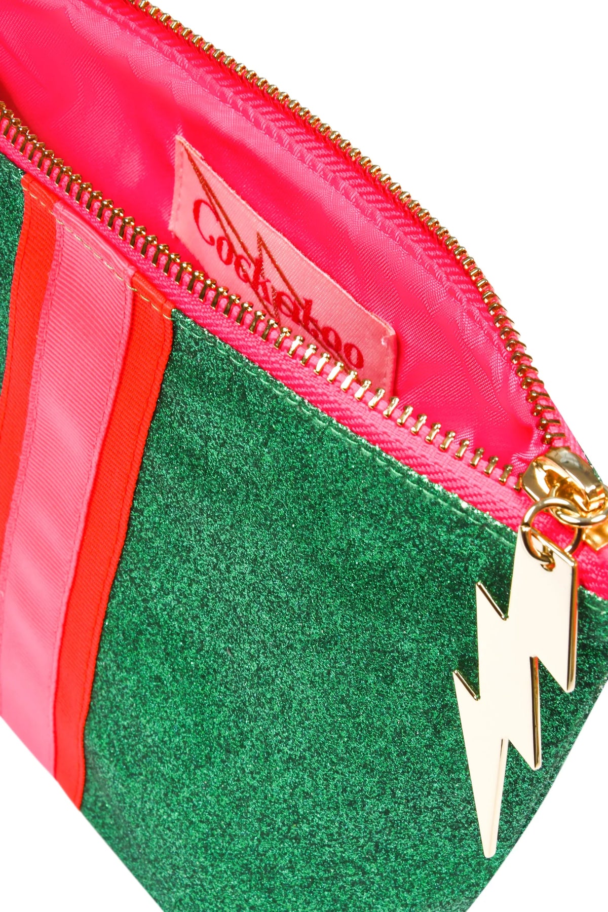 Cockatoo Washbag in Glitter Green