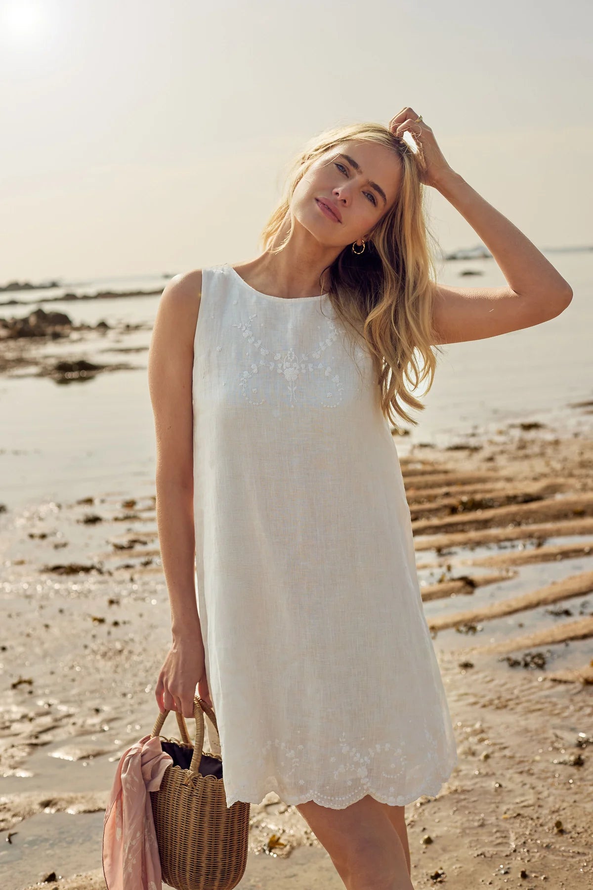 St. Clair Anna Linen Blend Dress
