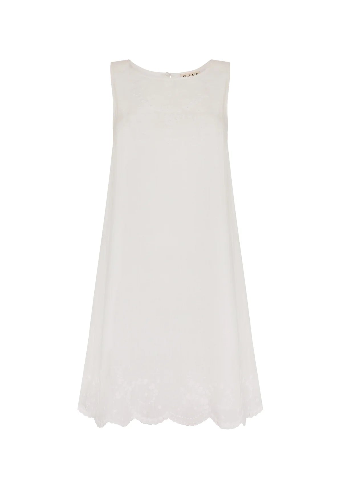 St. Clair Anna Linen Blend Dress - Pearl