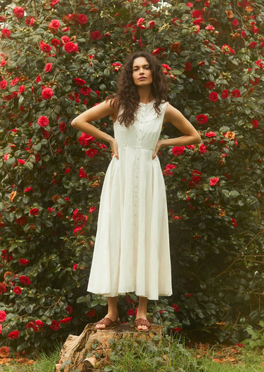 ST. CLAIR Edwina Dress in Buttermilk