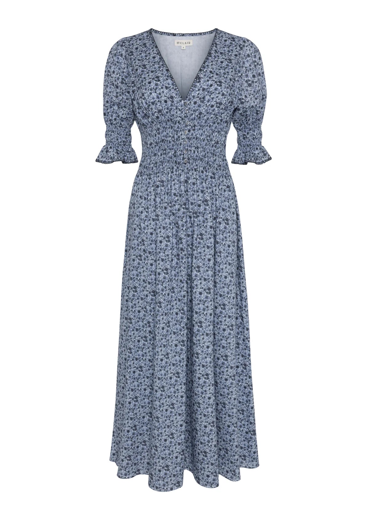 St. Clair Harriet Dress - Denim Poppy