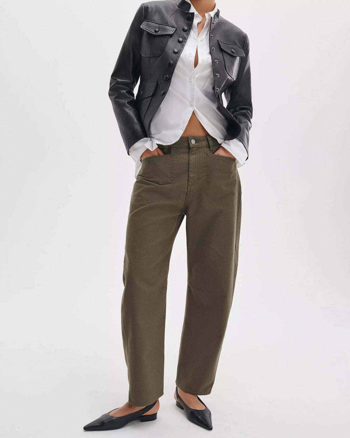 Rag & Bone Stevie Utility Tapered Pant in Olive