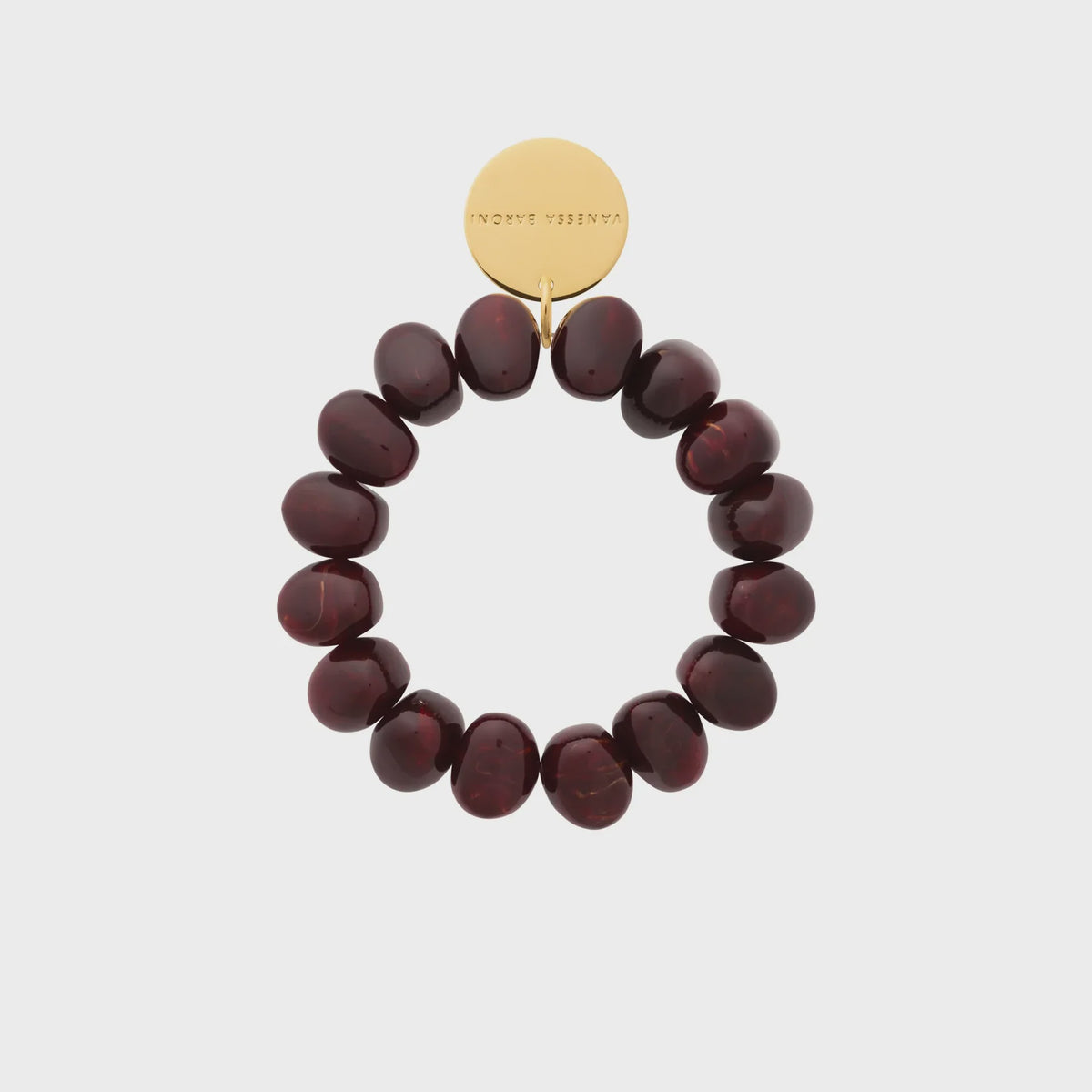 Vanessa Baroni Stone Flex Bracelet Bordeaux  Marble