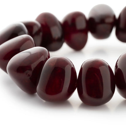 Vanessa Baroni Stone Flex Bracelet Bordeaux  Marble