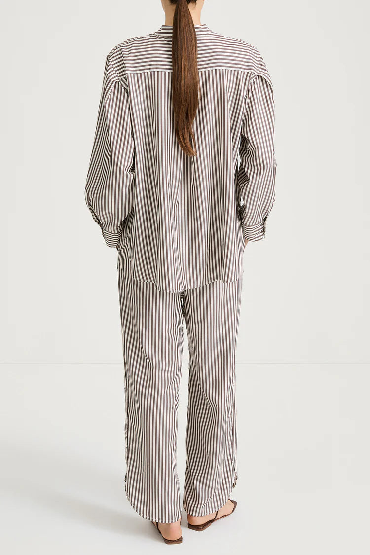 StyleIn Mandria Shirt in Brown Stripe