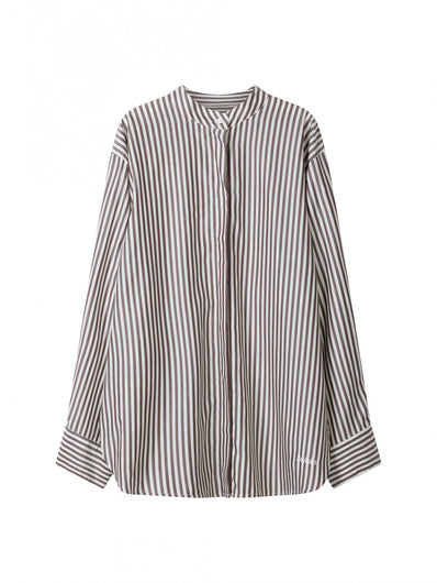 StyleIn Mandria Shirt in Brown Stripe