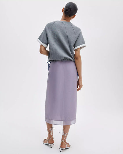 Rag & Bone Suki Organza Midi Skirt – Lilac