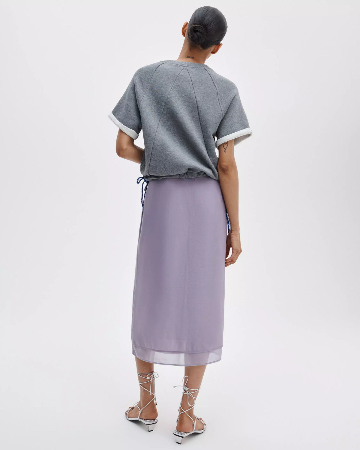 Rag & Bone Suki Organza Midi Skirt – Lilac