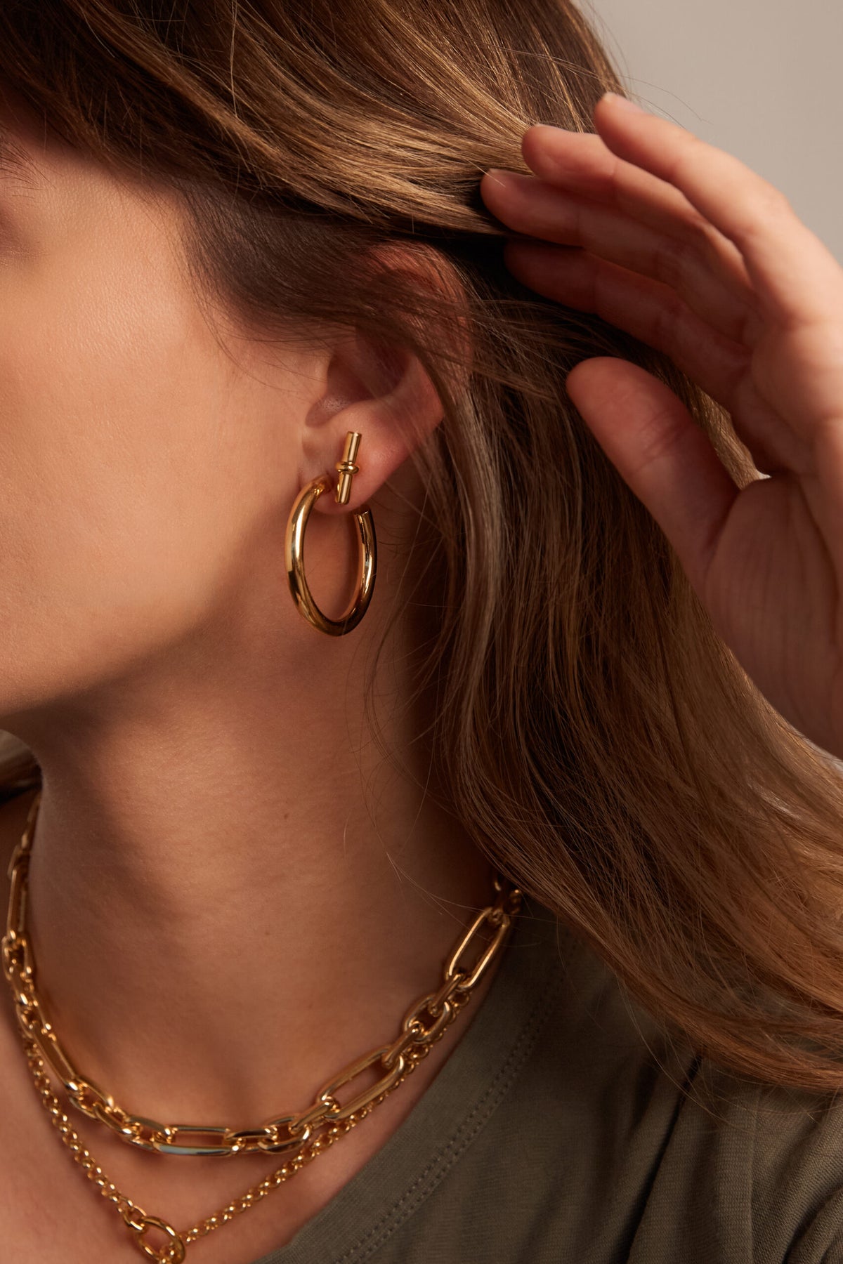 Tilly Sveaas Gold T Bar Studs