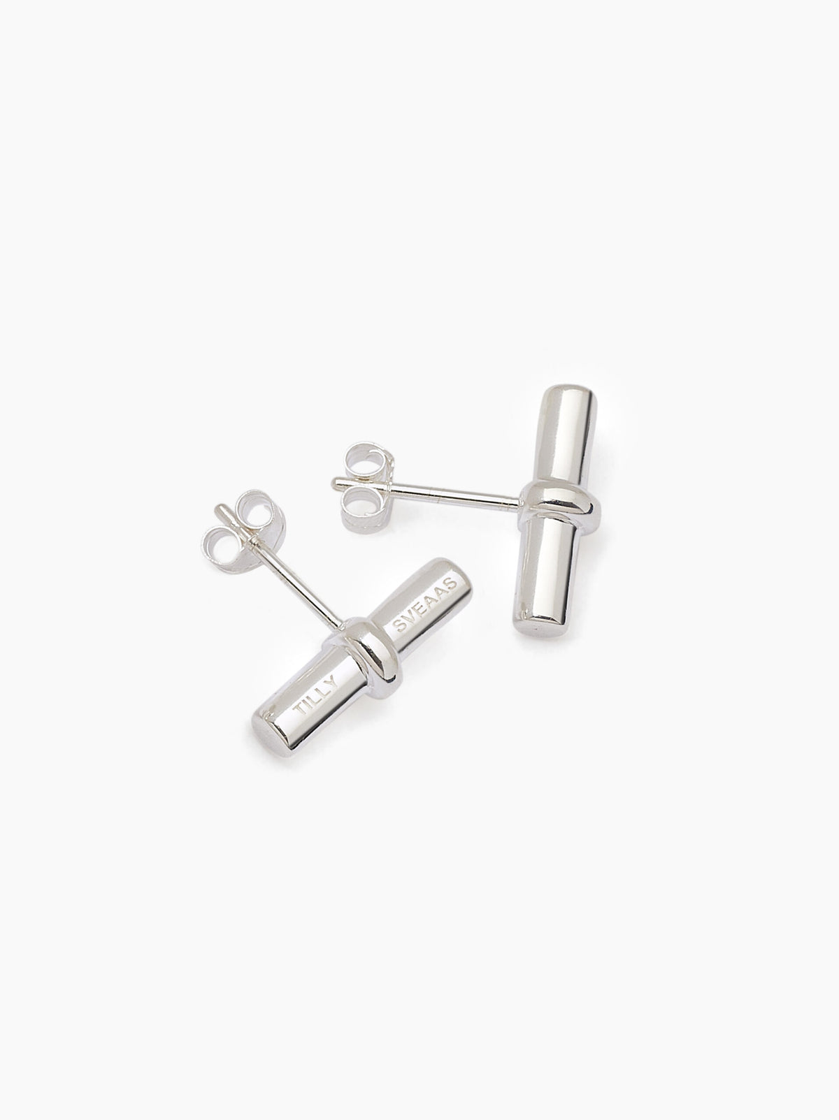 Tilly Sveaas Silver T Bar Studs