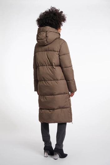 Rino & Pelle Tessa Padded Coat in Dark Toffee