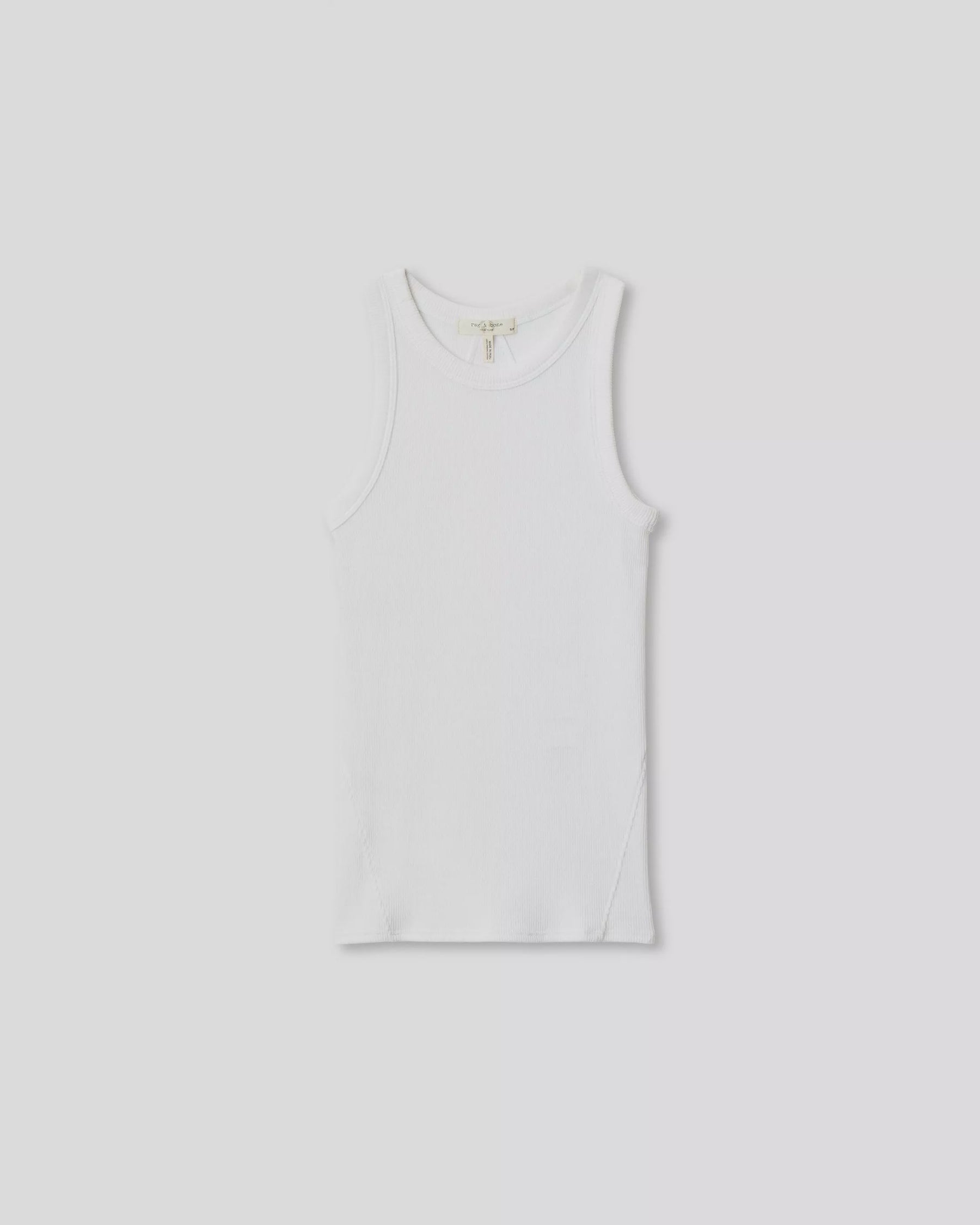 Rag & Bone The Essential Rib Muscle Tank - White