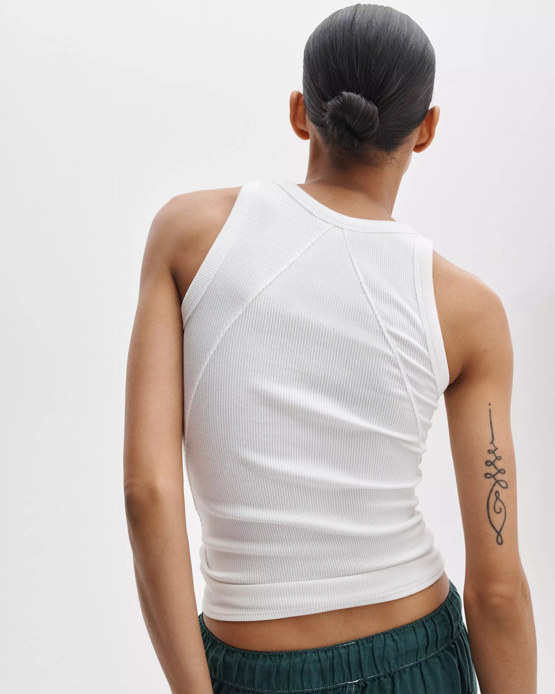 Rag & Bone Essential Rib Muscle Tank - White