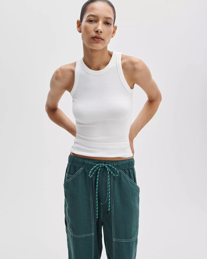 Rag & Bone Essential Rib Muscle Tank - White