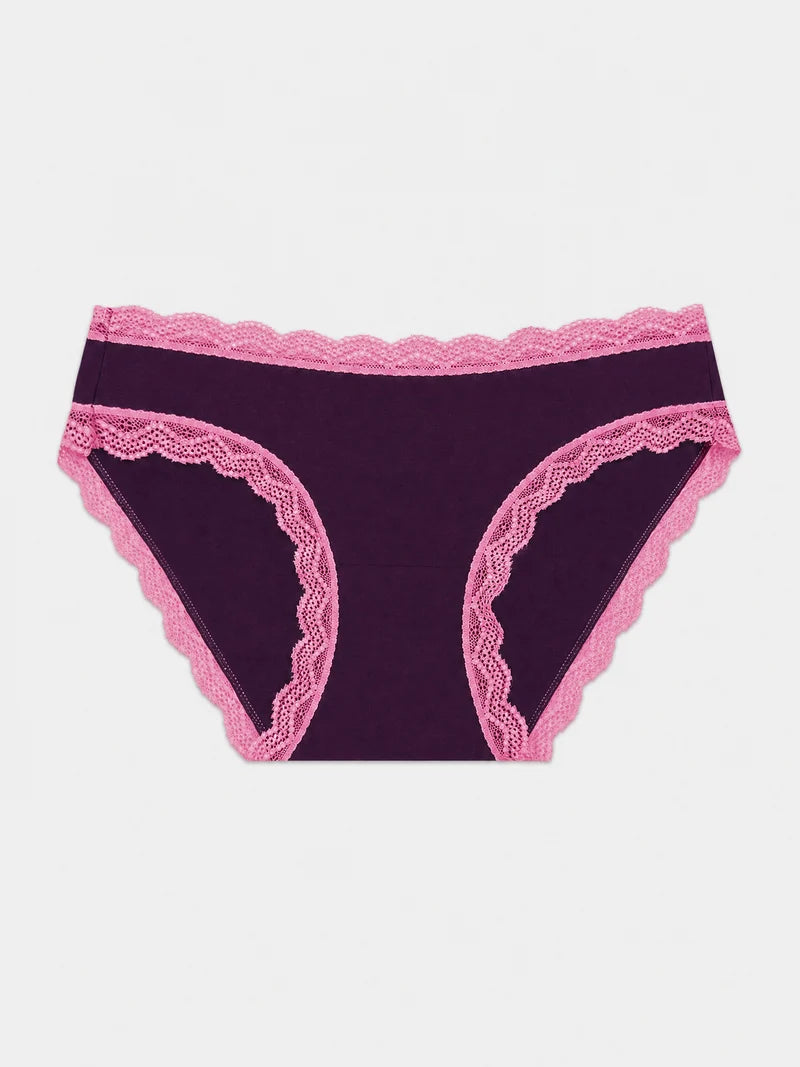 Stripe & Stare Basic Knicker Four Pack - Sugar Plum Contrasts