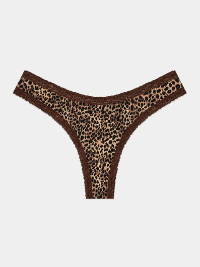 Stripe & Stare Thong - True Leopard