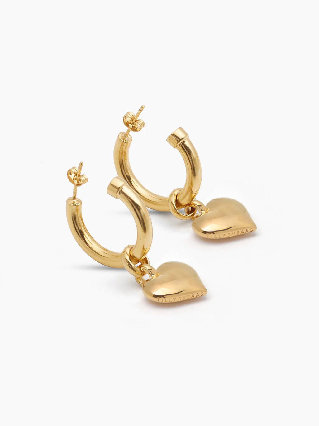 Tilly Sveaas Gold Heart Earrings