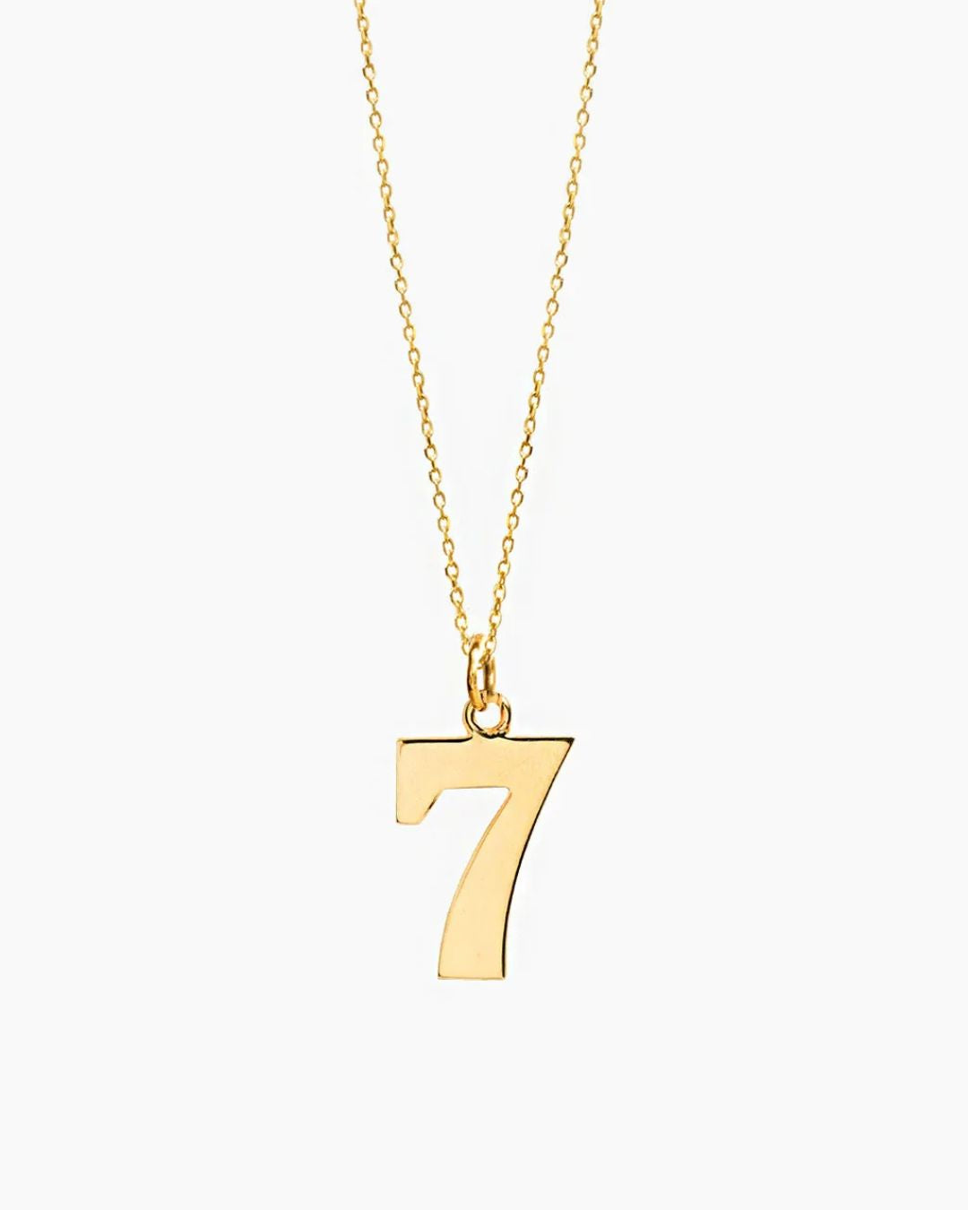 Tilly Sveaas Gold Lucky No 7 On Trace Chain