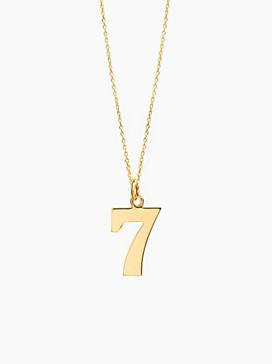 Tilly Sveaas Gold Lucky No 7 On Trace Chain