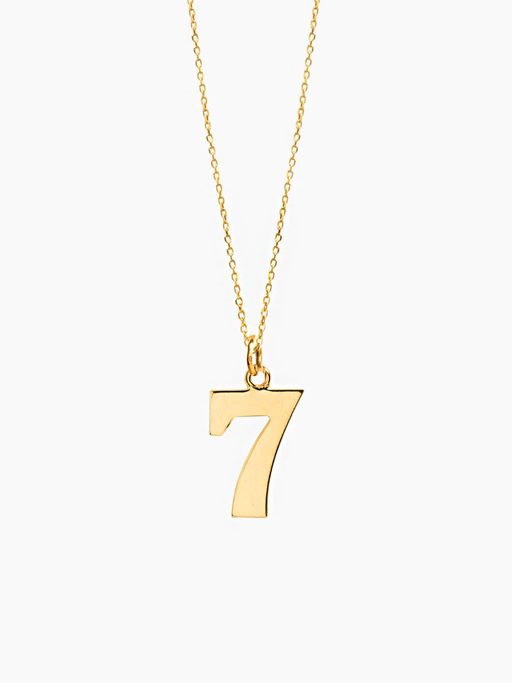 Tilly Sveaas Gold Lucky No 7 On Trace Chain