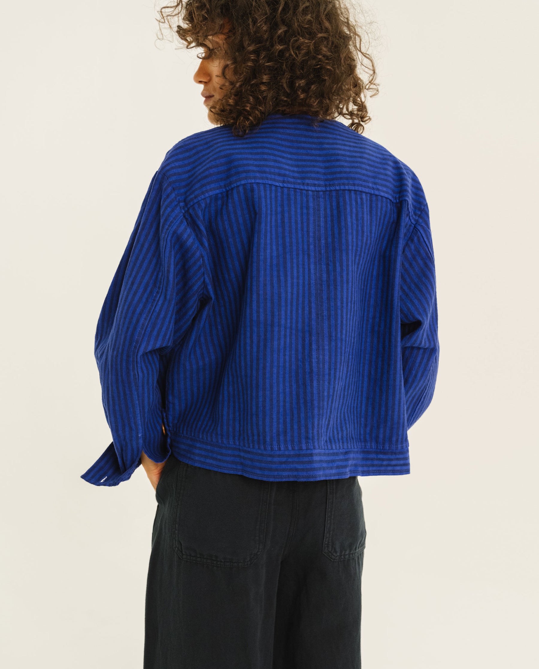 Tinsels Elies Voyages Stripe Jacket in Klein