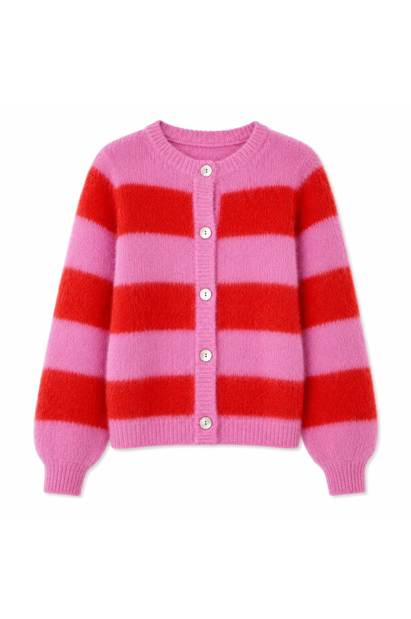 Twins Timea Striped Cardi - Bubblegum, Fire