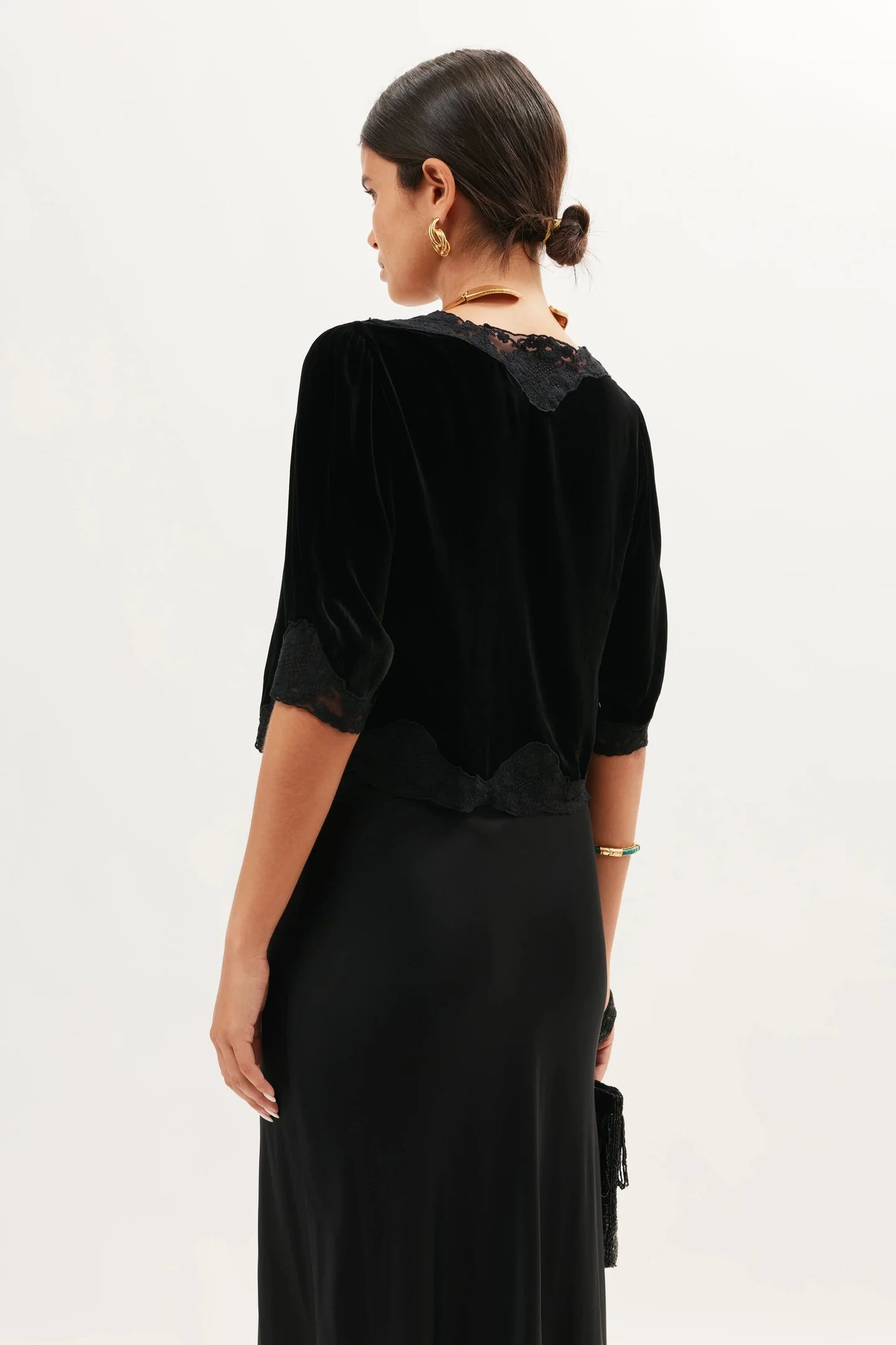 RIXO Ursula Top in Black