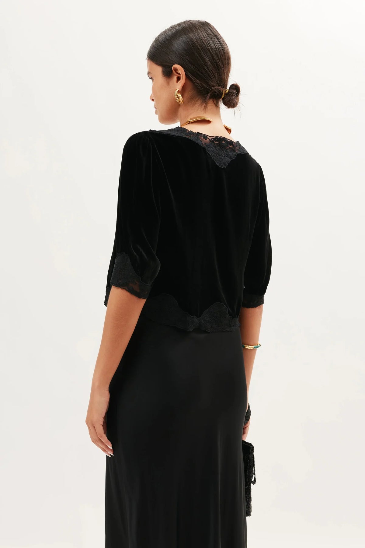 RIXO Ursula Top in Black