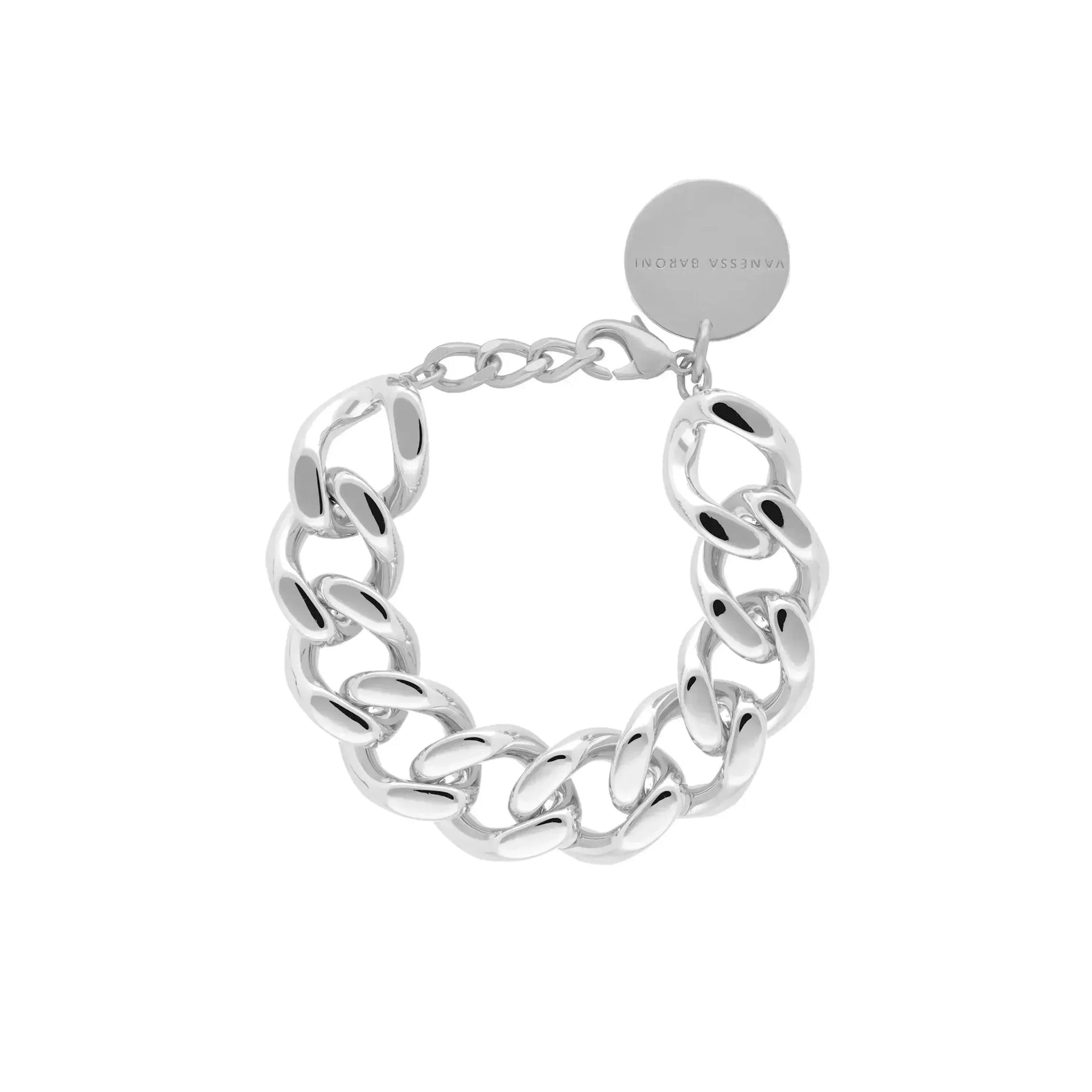 Vanessa Baroni Mini Flat Chain Bracelet in Silver