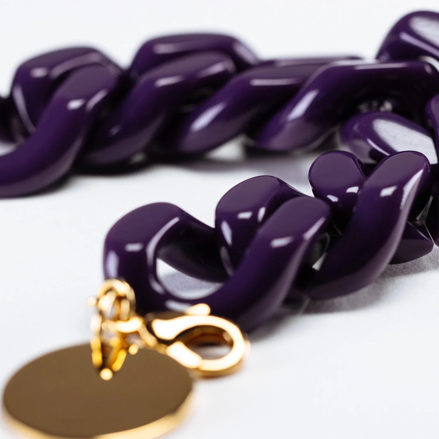 Vanessa Baroni Flat Chain Bracelet in Purple