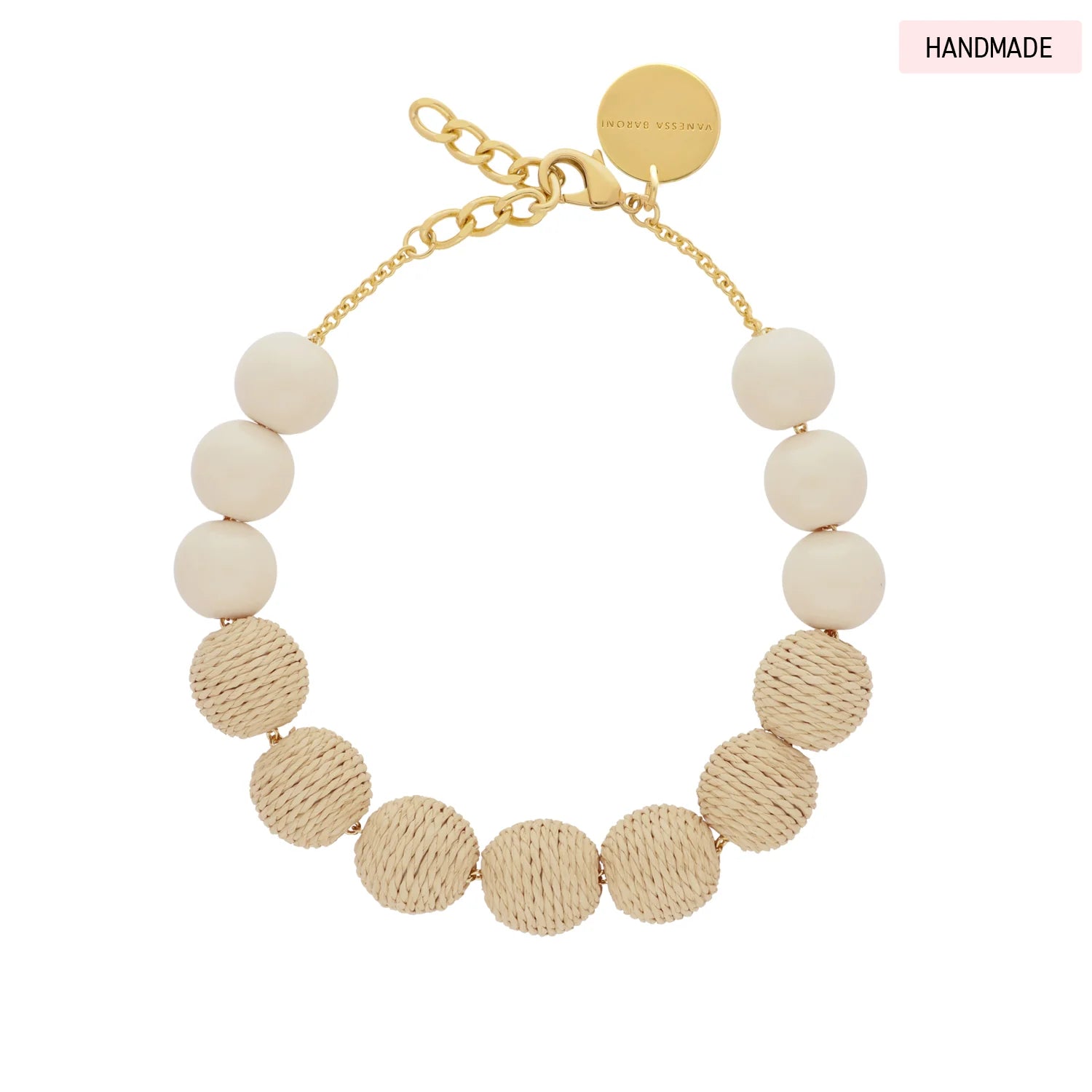 VBARONI Raffia Beads in Natural
