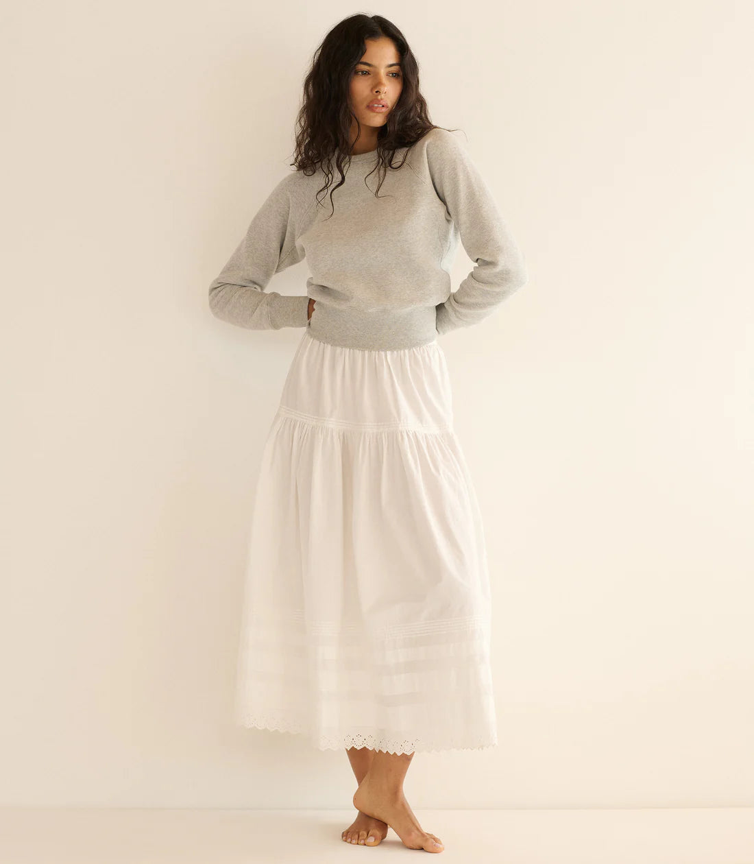 DÔEN Sebastian Skirt in Powder