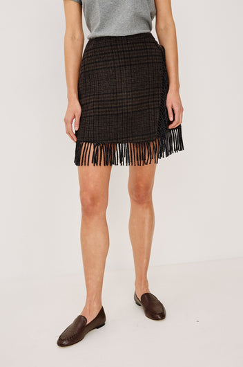 Rails Vista Skirt in Highland Plaid | Wool Blend Fringe Mini