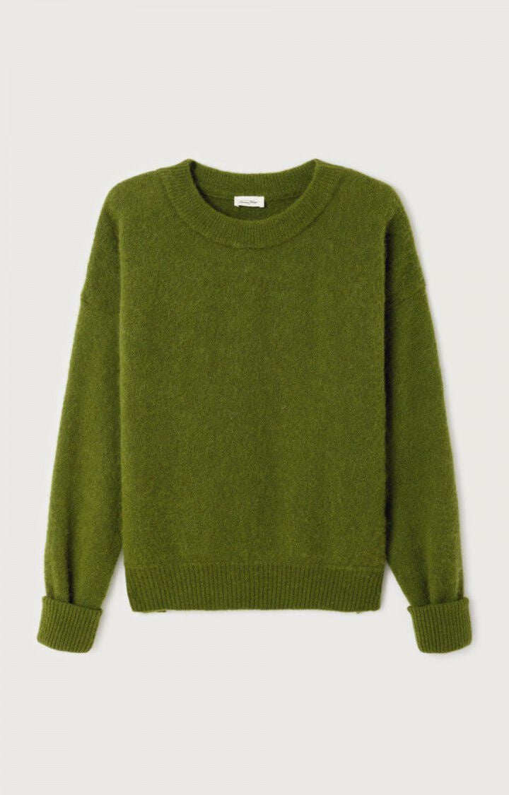 American Vintage Vitow Knit Jumper in Pesto Chine