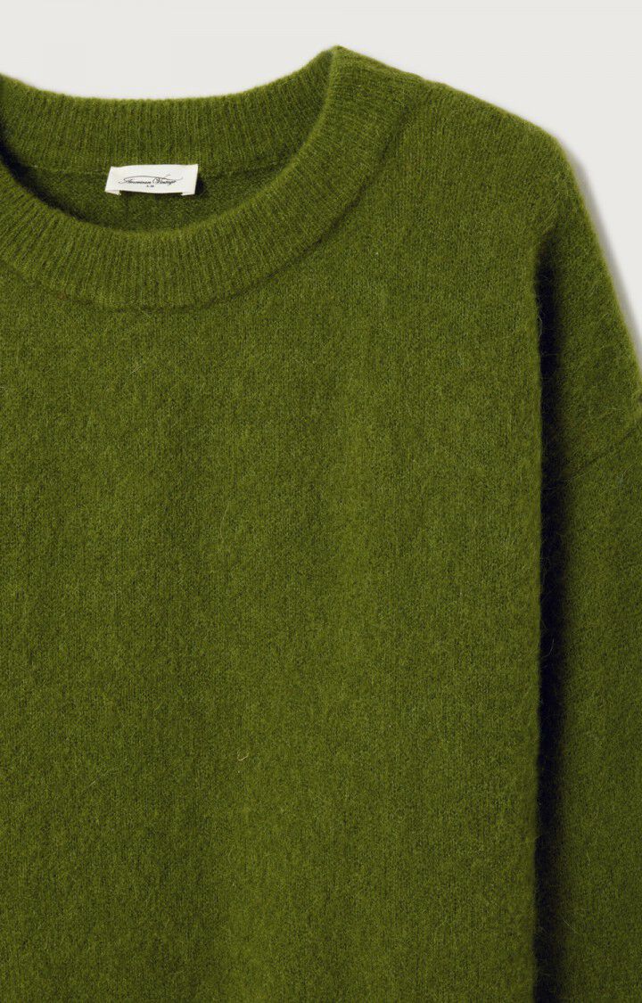 American Vintage Vitow Knit Jumper in Pesto Chine