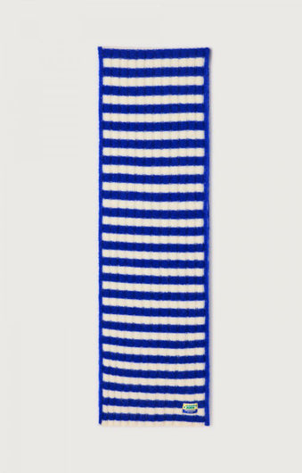 American Vintage Vitow Scarf in Royal Blue Stripes Scarf
