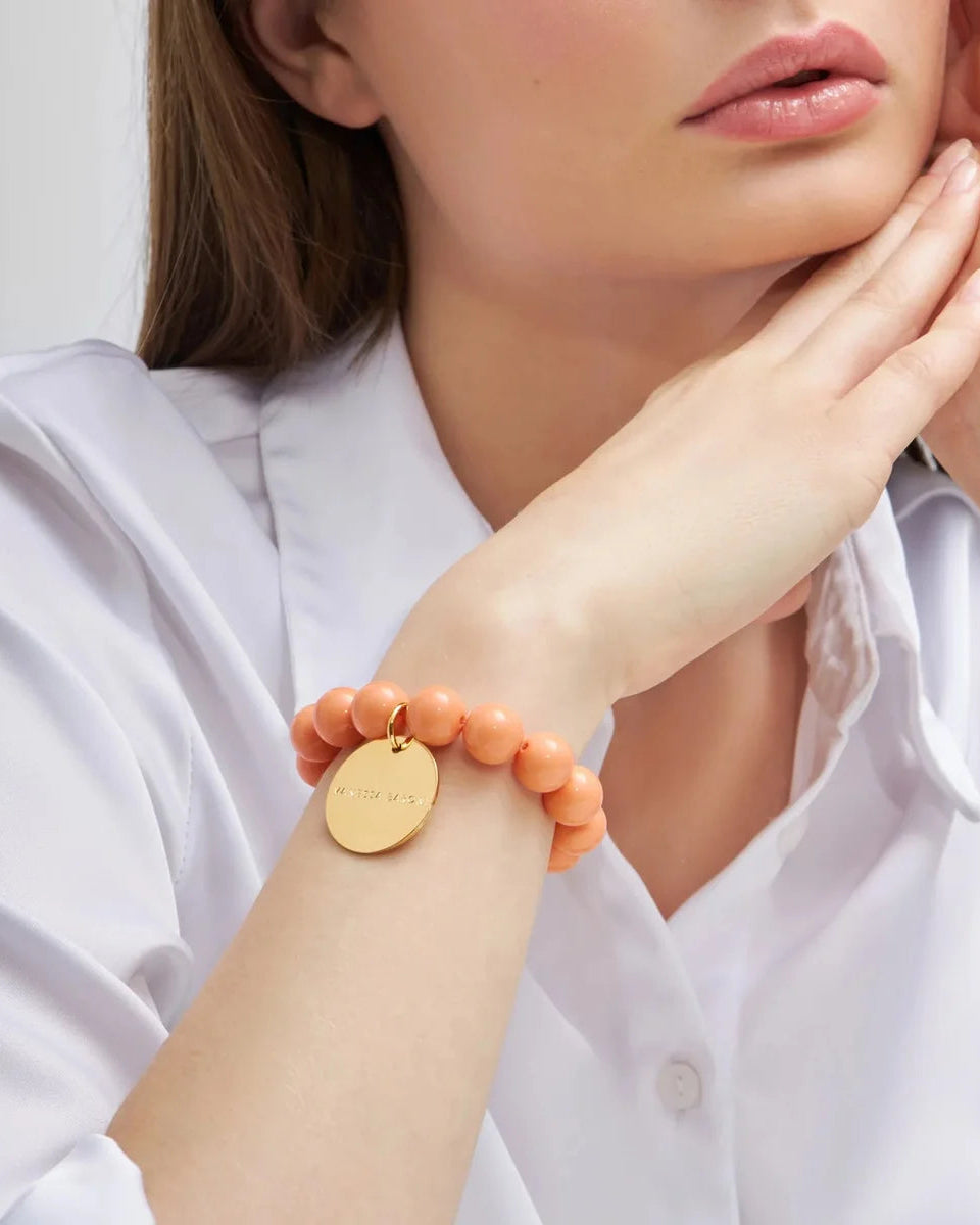 Vanessa Baroni Mini Beads Bracelet in Peach