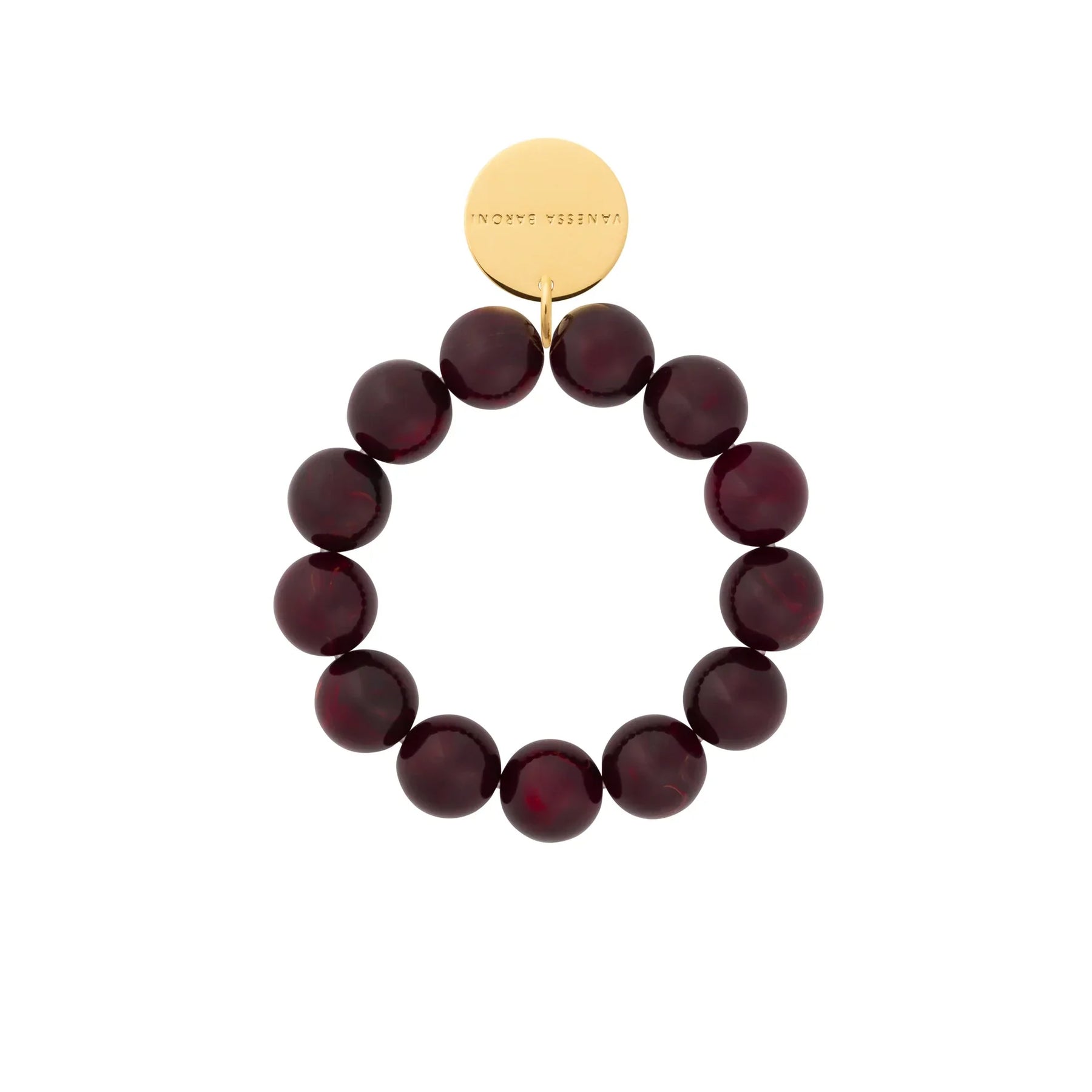 Vanessa Baroni Flex Beads Bracelet - Bordeaux Marble