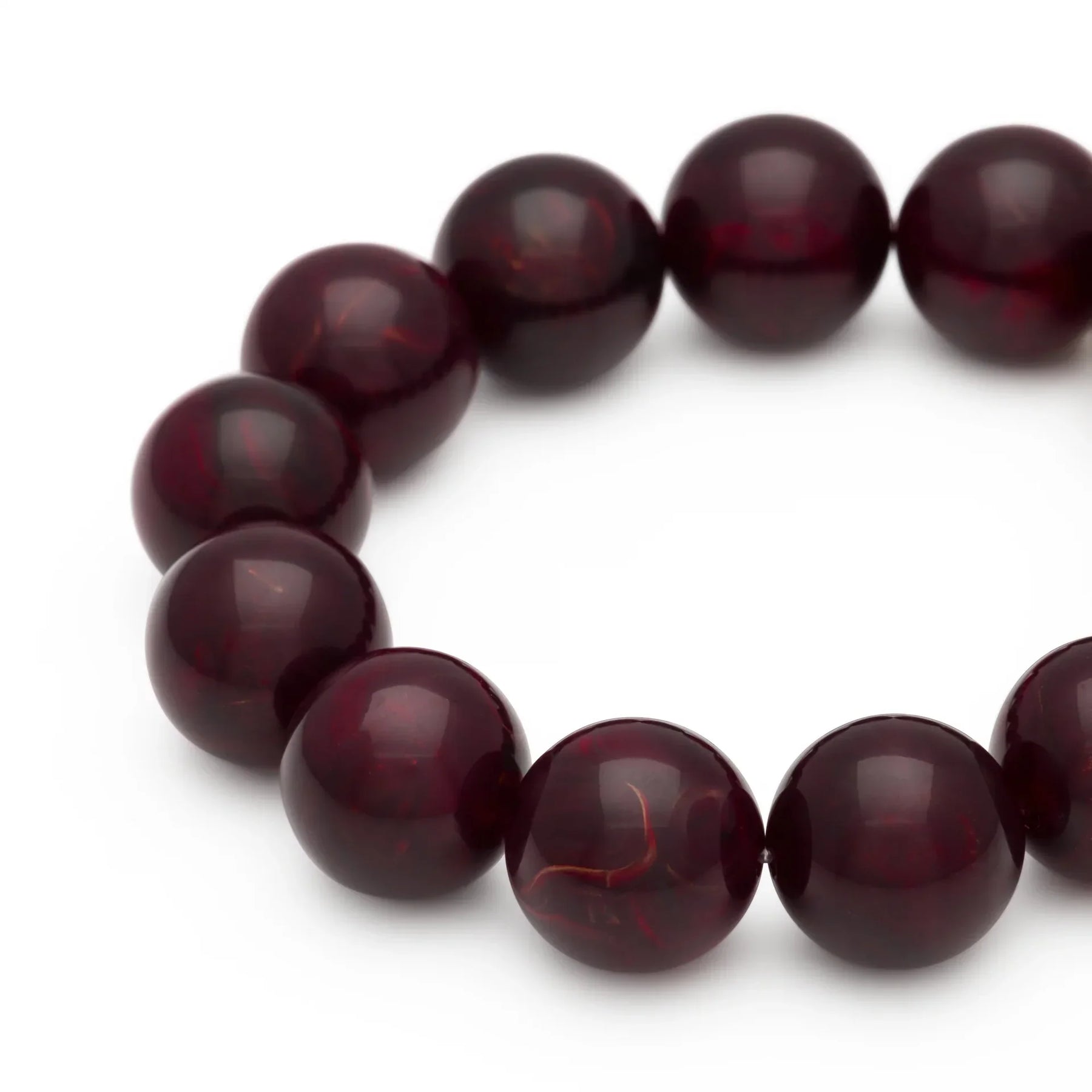 Vanessa Baroni Flex Beads Bracelet - Bordeaux Marble