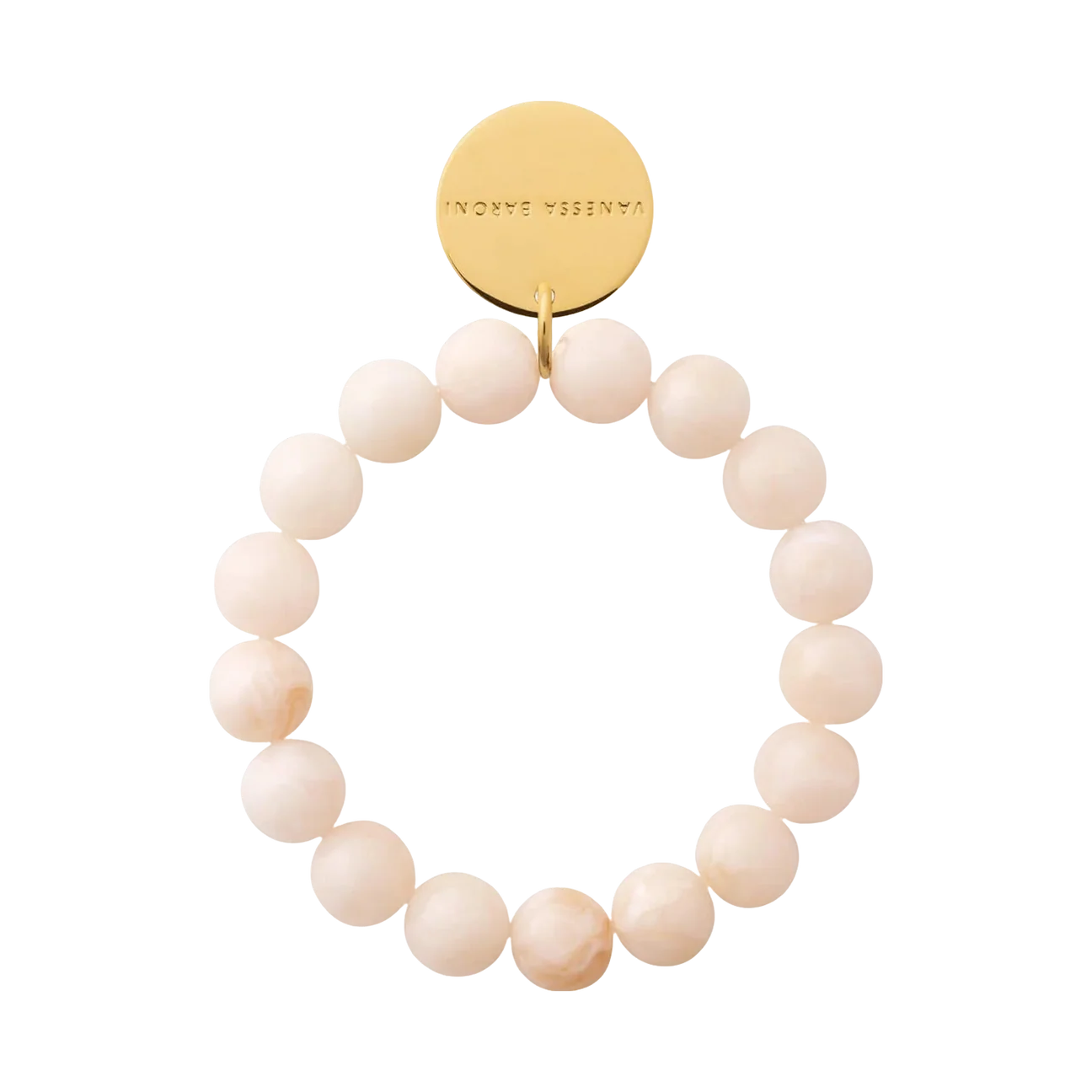 Vanessa Baroni  Mini Beads Flex Bracelet - Latte Marble