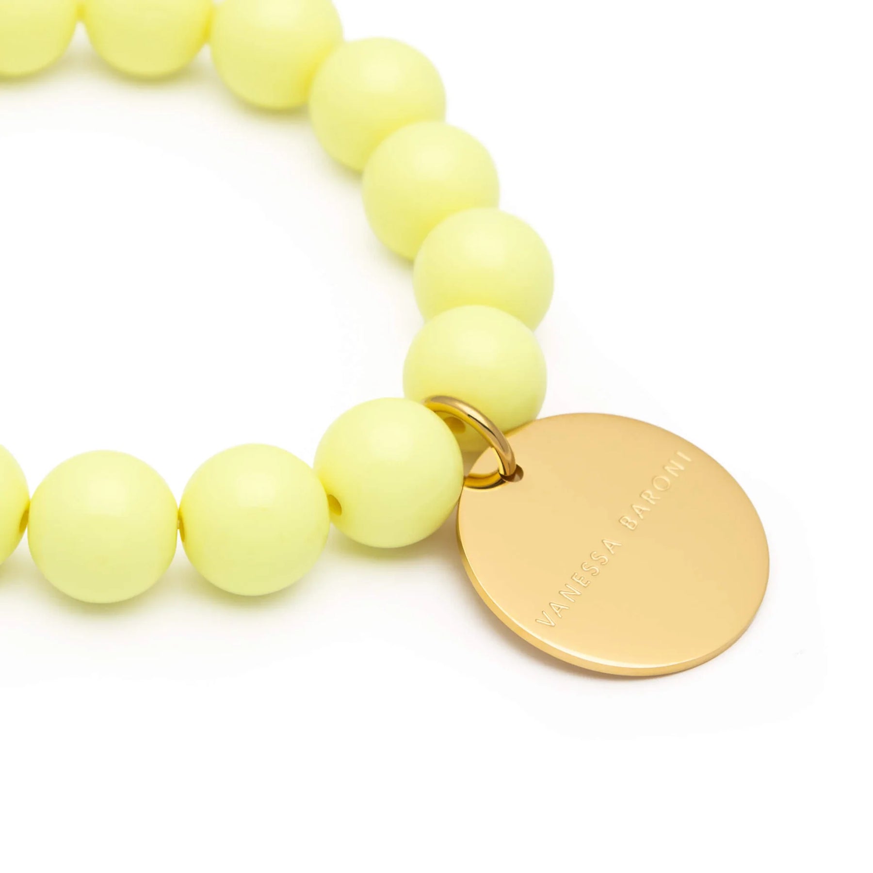Vanessa Baroni Mini Beads Flex Bracelet in Butter