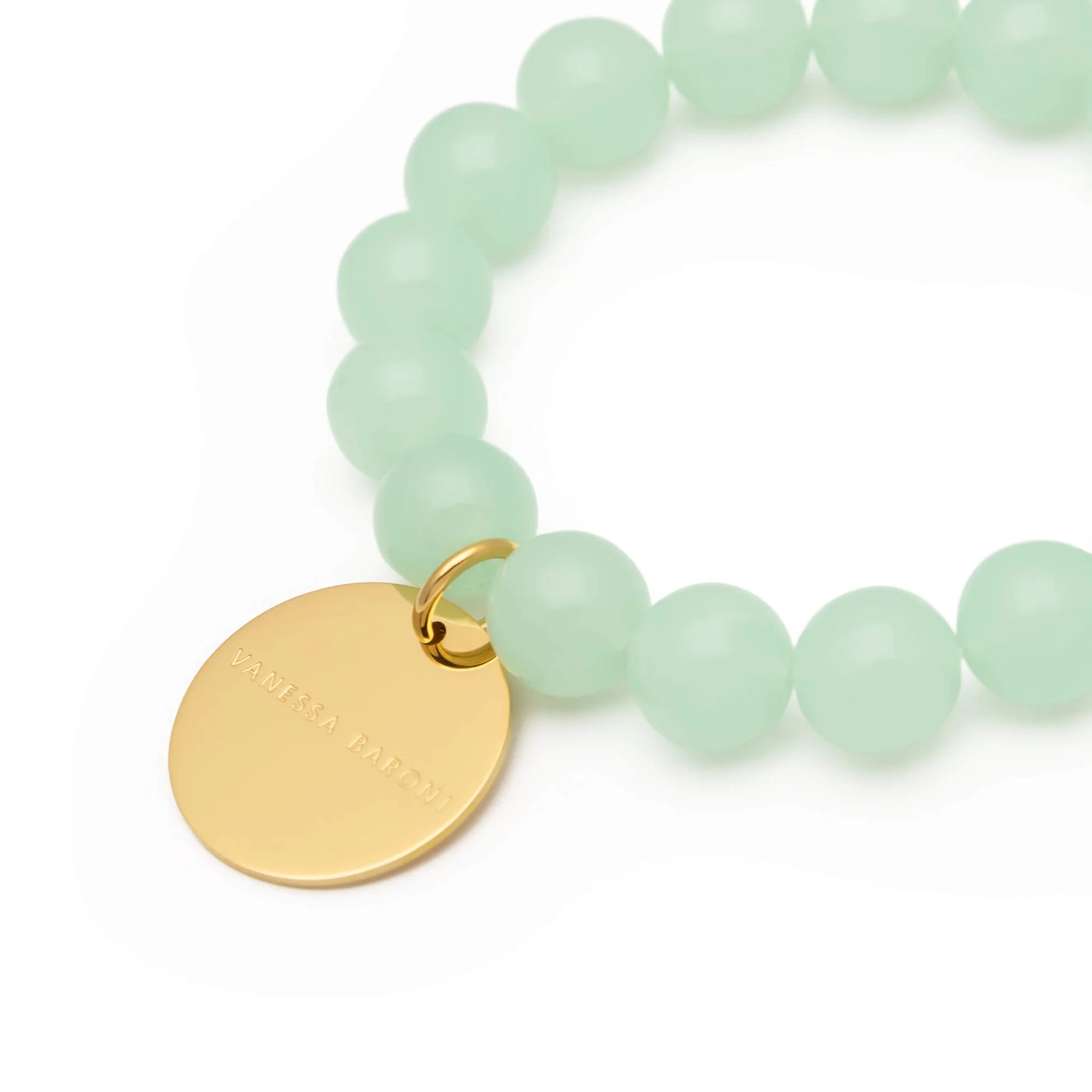 Vanessa Baroni Mini Beads Flex Bracelet in Opaline Mint
