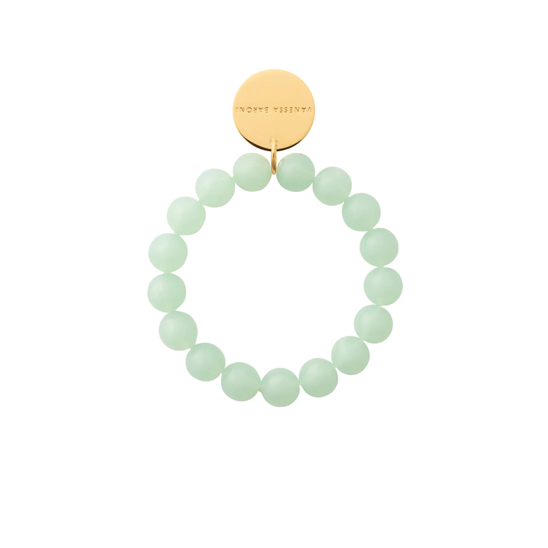 Vanessa Baroni Mini Beads Flex Bracelet in Opaline Mint