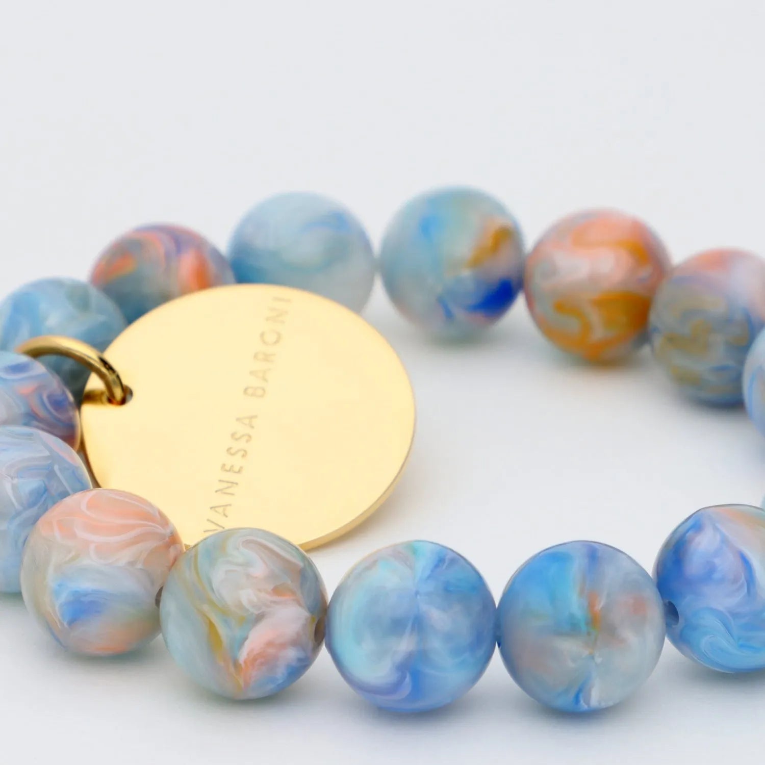 Vanessa Baroni Mini Beads Flex Bracelet in Sea Wave
