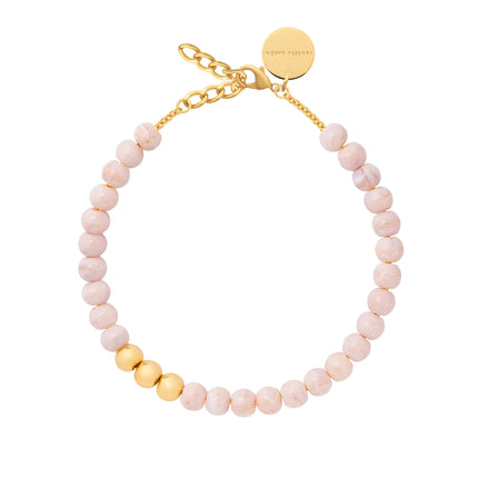 Vanessa Baroni Mini Beads Necklace - Ivory, Rose Marble