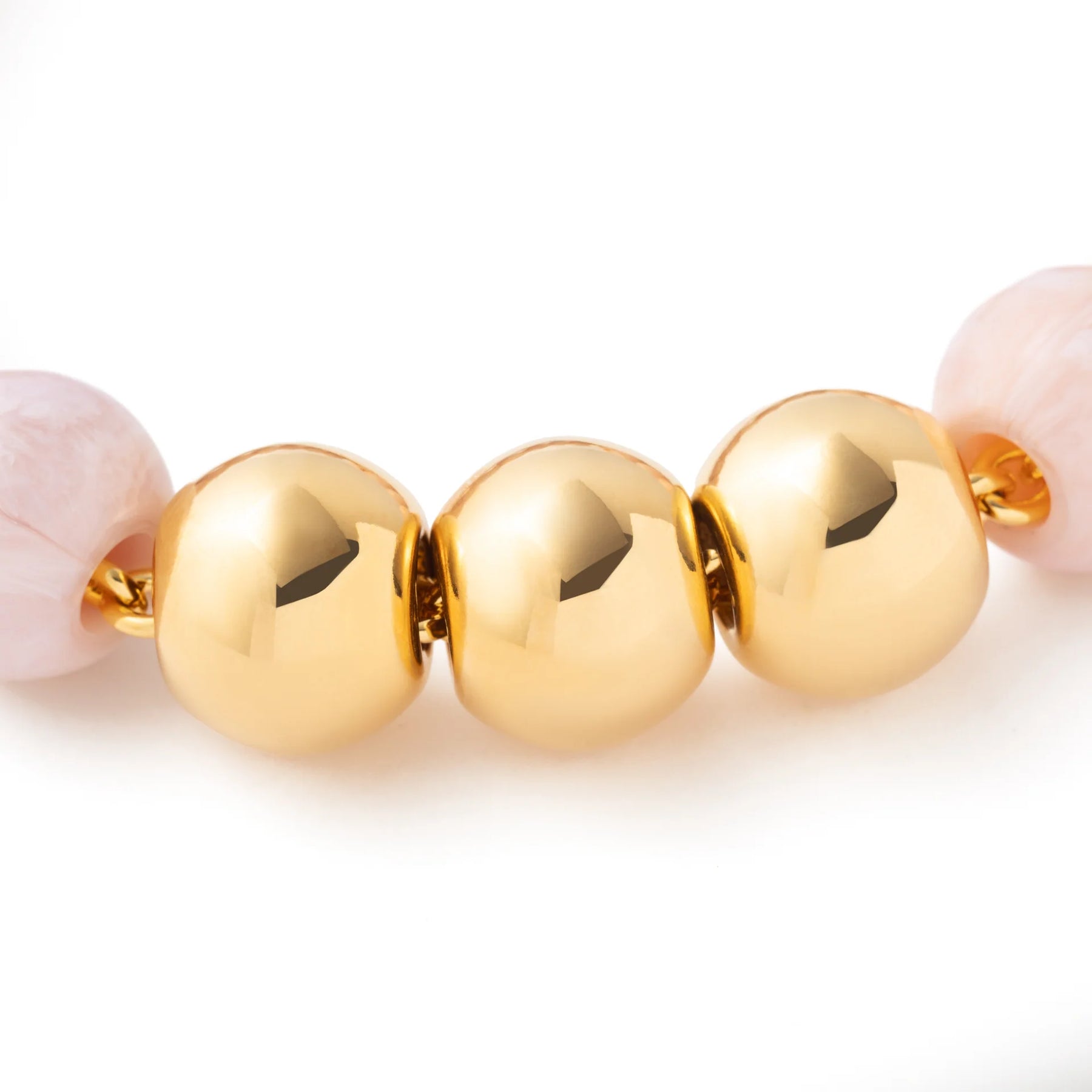 Vanessa Baroni Mini Beads Necklace - Ivory, Rose Marble