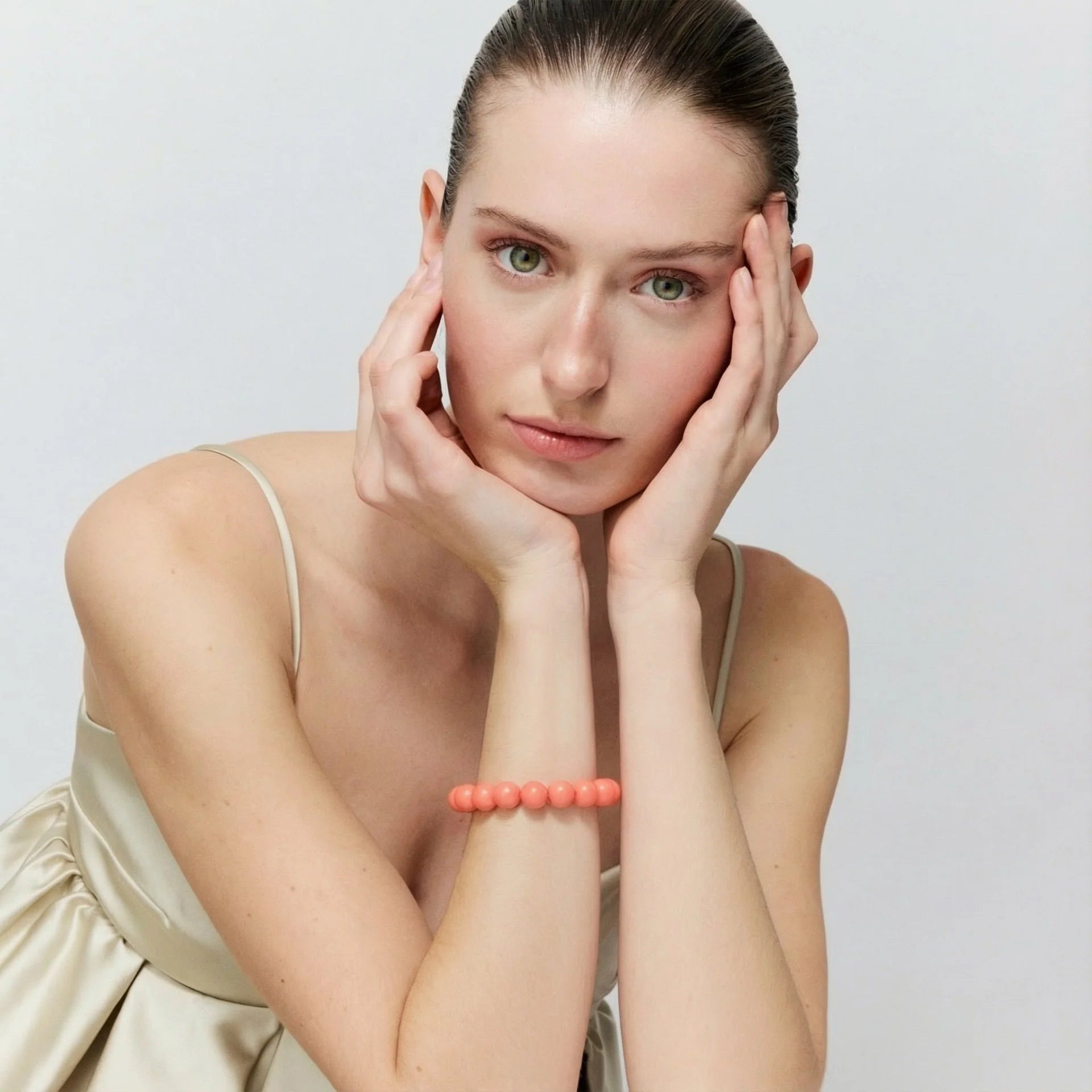 Vanessa Baroni Mini Brads Flex Bracelet in Flamingo