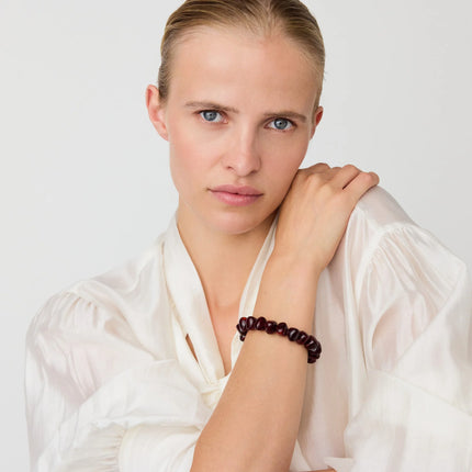 Vanessa Baroni Mini Stone Flex Bracelet - Bordeaux Marble