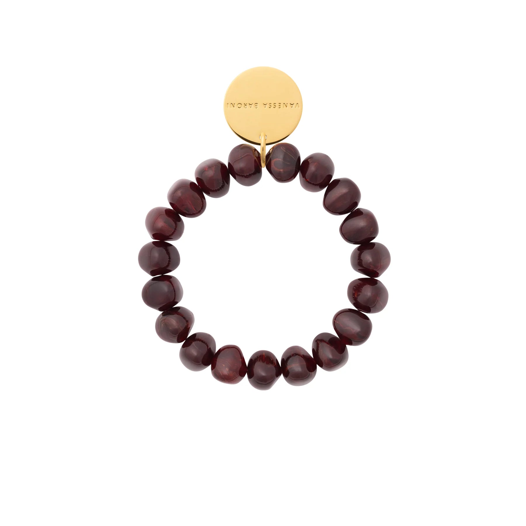 Vanessa Baroni Mini Stone Flex Bracelet - Bordeaux Marble